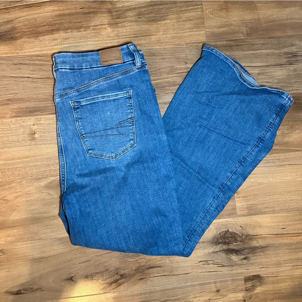 American Eagle curvy super hi-rise flare jeans size 14R